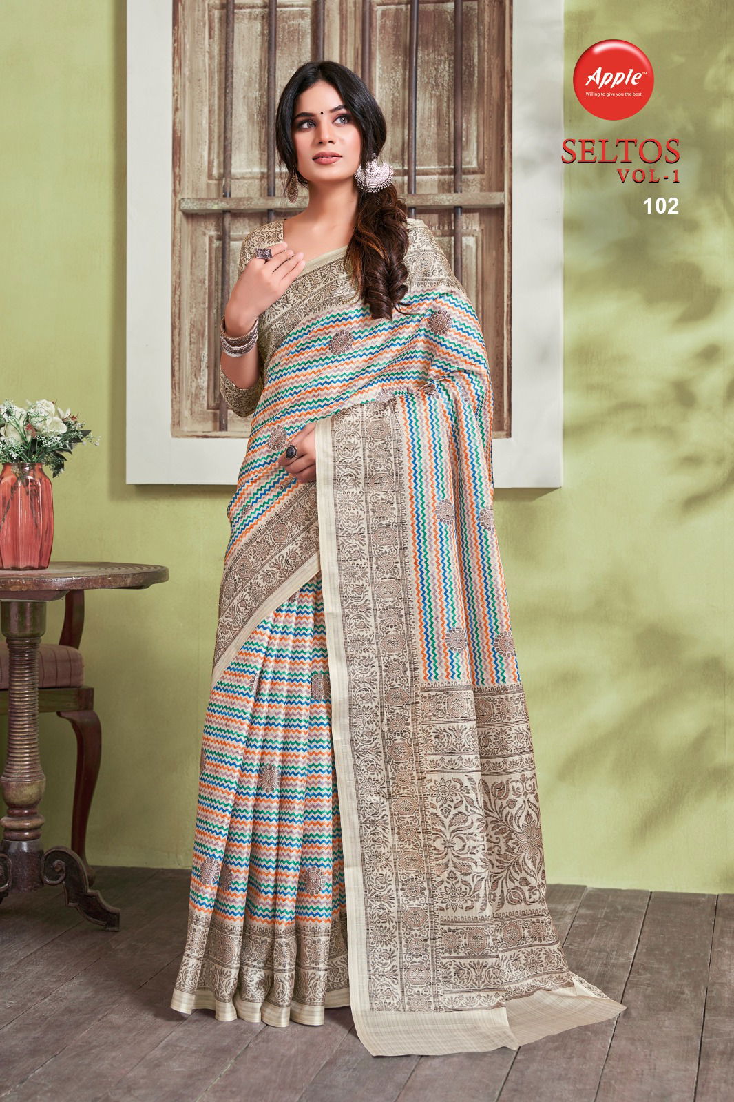 Seltos Vol 1 By Apple Printed Daily Wear Sarees Catalog